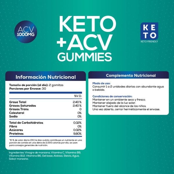 x2 Keto +ACV Gummies - Imagen 2